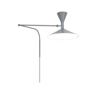 AoLa Applique Vintage Orientabile con Spina Lampada da Parete Regolabile con Braccio E14 Lampada da Comodino Illuminazione da Parete di Design Industriale per Corridoio,Grigio