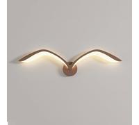 AoLa Lampada da parete LED forma gabbiano interni animali uccelli Aplique de pared moderna 3 temperature colore decorazione creativa lampada forma di gabbiano lampada a forma di uccello,Marrone,50CM