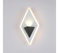 AoLa Lampada da parete LED interni 10W Luce naturale 4000K Luce da parete moderna Bianca Quadrata Metallo Decorazione Illuminazione da parete Lampada comodino per soggiorno Camera da letto Corridoio