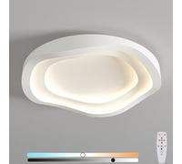 AoLa Lampada da soffitto a LED dimmerabile 3000K-6000K rotonda per camera da letto con telecomando bianca moderna forma creativa minimalista lampada in metallo, per soggiorno ufficio,40CM