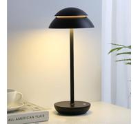 AoLa Lampada da tavolo a LED senza fili dimmerabile comando touch alimentata a tramite lampada da scrivania in metallo portatile interni ed esterni lampada a forma di vaso da fiori,Nero