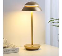 AoLa Lampada da tavolo a LED senza fili dimmerabile comando touch alimentata a tramite lampada da scrivania in metallo portatile interni ed esterni lampada a forma di vaso da fiori,D'oro