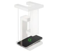 AoLa Lampada magnetica sospesa con funzione di ricarica Lampada da tavolo moderna Dimmerabile Lampada da tavolo touch con caricatore per telefono wireless e porta USB Lampada da comodino (bianca)