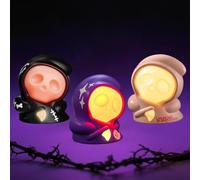 AoLa Luce notturna bambini, luce notturna in silicone a forma di fantasma, 3 colori regolabili lampada con controllo touch ricaricabile tramite USB batterie da 500mAh lampada da comodino,3 Pieces