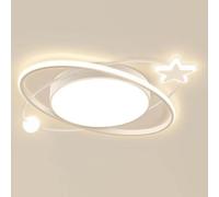 AoLa Moderna Plafoniera LED Paralume Acrilico 3 Temperature di Colore Plafoniera in Metallo Lampadario Rotondo per la Camera da Letto Lampada Decorativa a Stella Creativa per Soggiorno 56W/50CM