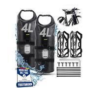 Aolawco Set di 2 borse a forchetta per bicicletta, 4L + 4L con supporto versatile, 100% impermeabile, forcella per MTB, bici da strada