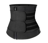 Aoleytech Cintura Addominale Donna Waist Trainer, Cintura Regolabile Trimmer Cintura Addominale Cintura Sudore Fitness Sport Body Shaper per Donna, Nero,M