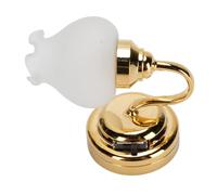 Aolidsive 1 Lampada da Parete per Casa delle Bambole in Scala 12 Applique in Miniatura Realistica a Forma di Fiore con Interruttore LED per l'arredamento del Corridoio del Soggiorno