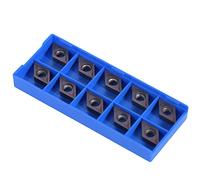Aolidsive 10 Pezzi CNC Inserti Punte in Metallo Duro Taglierina, Utensile per Tornio in Metallo Duro Ad Alta Durezza per la Lavorazione dell'acciaio, 19x11mm con Scatola per Lavorazione di Precisione
