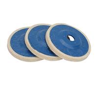 Aolidsive 3 Dischi per Lucidatura in Lana per Smerigliatrice Angolare, Materiale in Morbida Lana Elastica da 4 Pollici 100 Mm, Ideali per Vetro Ceramica, Metallo, Plastica, Gioielli, Mobili,