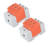 Aolidsive 3P Scaricatore di Sovratensione, AC 420V Montaggio su Guida Din | Scaricatore modulare da 2,0 kV, indicatore di stato visibile, confezione da 2 per circuito domestico, alloggiamento PC