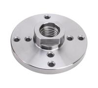 Aolidsive Adattatore per Mandrino per Tornio 4 Pollici Piastra Frontale in Acciaio con Filettatura 1x8TPI per Tornio del Legno, Design a Forma di H in Acciaio 45 Resistente con 8 Fori per Viti per