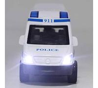 Aolidsive Ambulanza Macchinina, Mini Veicolo di Emergenza in Lega con Suono e Luce, Giocattolo Educativo per Bambini Dai 3 Anni in su (BLUE)