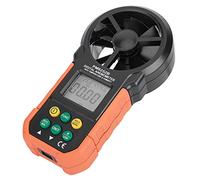 Aolidsive Anemometro Digitale, Misuratore di Velocità del Portatile Professionale con Interfaccia USB, Dispositivo di Misurazione Meteo 6 in 1 per Attività all'Aperto, Materiale ABS,