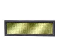 Aolidsive Badge Portanome a LED, Targhetta Identificativa a Scorrimento Programmabile, Ricaricabile con Pin Magnetico, Ideale per Aeroporti e Centri Commerciali (YELLOW)