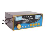 Aolidsive Caricabatteria per Auto, Carica e Mantenitore Automatico da 400 W, Desolfatore, 12 V 24 V, Acciaio Inossidabile, Ideale per Veicoli, Tosaerba, Barche (Spina europea)