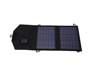 Aolidsive Caricatore a Pannello Solare, Caricatore Solare Portatile con Design Pieghevole in Borsa di Stoffa 7W 5V Uscita USB da 0 a 2A, per Campeggio Escursionismo Zaino da Viaggio Tenda Uso Esterno