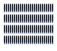 Aolidsive Cartucce d'inchiostro per Penne Stilografiche, Ricarica Usa e Getta di Blu Scuro Rosso Diametro Foro 3,4 Mm per Ufficio Scuola Casa Scrittura (100PCS)