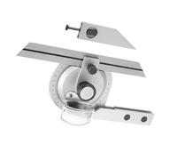 Aolidsive Cercatore Angolare Goniometro Smussato Universale da 360 Gradi con Lente d'ingrandimento, Strumento di Precisione in Acciaio Al Carbonio per la Misurazione dell'angolo Interno Ed Esterno