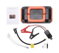 Aolidsive Compressore D'aria Portatile, Avviatore per Auto da 10000 MAh con Alimentatore di Emergenza e Illuminazione a LED, per Pneumatici per Auto, Moto, Avventure All'aria Aperta (ORANGE)