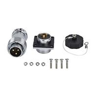 Aolidsive Connettore Aeronautico a 3 Pin, Lega di Zinco, Design Ad Alta Resistenza, Resistente Alla Pressione, Protezione Affidabile Dalle Interferenze Elettromagnetiche, Ideale per Sistemi di