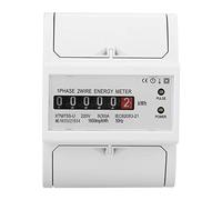 Aolidsive Contatore KWh Elettronico, Guida DIN da 35 Mm, Precisione Classe 1, Display LCD, Uscita a Impulsi per Monitoraggio Energetico Monofase (5(30) A)