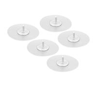 Aolidsive Disco Adesivo Resistente Piastra Adesiva in Silicone 10 Pezzi ABS Impermeabile Senza Punzonatura Disco Adesivo da 60 Mm con Vite da 4 Mm per Maniglia Gancio Appendiabiti Collegamento Casa
