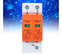 Aolidsive Dispositivo di Protezione da Sovratensione 2P Modulo Arancione Protezione da Sovratensione 420V 20kA Montaggio su Guida Soffiaggio Magnetico Livello 2 per Quadri Elettrici Uso Trifase a