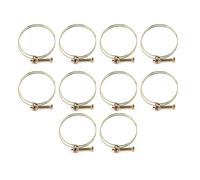 Aolidsive Fascette Stringitubo a Doppio Filo da 10 Pezzi, Fascette Regolabili per Tubi in Ferro con Placcatura in Zinco, Ideali per Impianti Idraulici e Uso Automobilistico, Dimensioni da 13 Mm a 16