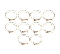 Aolidsive Fascette Stringitubo a Doppio Filo da 10 Pezzi, Fascette Regolabili per Tubi in Ferro con Placcatura in Zinco, Ideali per Impianti Idraulici e Uso Automobilistico, Dimensioni da 13 Mm a 16