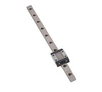 Aolidsive Guida Lineare 450mm, Acciaio per Cuscinetti Trattato | Asse di movimento per stampanti 3D, blocco carrello preinstallato, finecorsa in gomma pressata, azione di scorrimento