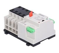 Aolidsive Interruttore di Trasferimento Automatico, Interruttore di Trasferimento di Potenza 4P in Rame ABS 100 A 400 V CA, Doppia modalità Manuale Automatica, in 0,05 S, per Apparecchiature di