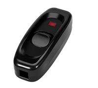 Aolidsive Interruttore ON/OFF CA 250 V 10 A, Interruttore con Cavo in per Lampada da Tavolo, Lampada da Tavolo, Specchio da Parete, con Indicatore Luminoso A LED (BLACK)