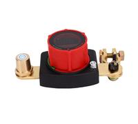 Aolidsive Interruttore Staccabatteria, Nylon Rame Argento, Isolatore Principale 250A per Auto, Barche, con Voltmetro