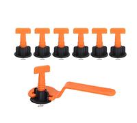 Aolidsive Kit di Livellamento per Piastrelle, Livellatore per Pavimento Regolabile con 25 Livellatori per Piastrelle e 100 Clamp/Holder a Croce per l'installazione Professionale di Pavimenti