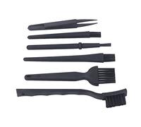 Aolidsive Kit di Spazzole e Pinzette Antistatiche da 5 Pezzi, Materiale Plastico Duro, Efficiente per gli Interni dell'auto e la Pulizia della Tastiera