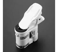 Aolidsive Lente D'ingrandimento con Clip per Microscopio Mini Cellulare 60X con Illuminazione a LED a Luce UV e Messa a Fuoco Regolabile per Rilevamento Valuta Gioielli Artigianato Antico
