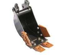 Aolidsive Mini Benna per Escavatore 200 Mm in Acciaio Legato per Impieghi Gravosi per Piccoli Escavatori Sotto le 2 Tonnellate per Applicazioni in Trincee Strette