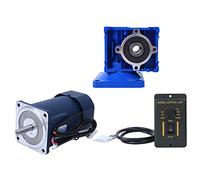 Aolidsive Motore Riduttore a Vite Senza Fine, Regolabile con Controllo della velocità per Macchinari Industriali 90 W, Coppia Elevata e Versatile per Varie Applicazioni (Rapporto di riduzione 20k)