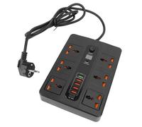 Aolidsive Multipresa da 3000 W con Schermo, 6 Prese CA 5 Porte USB PD20W QC3.0 Prolunga per Presa con Timer a Ricarica Rapida, Presa di Corrente per Stazione di Ricarica per Scrivania di Casa e