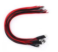 Aolidsive Perline LED Cablate con Diodo da 3 Mm, Consumo Energetico Estremamente Basso 12 V, con di Luce Bianca Calda da 20 Cm, per Indicatore dello Stato di Funzionamento del Prodotto