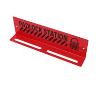 Aolidsive Porta Lucchetti Lockout Tagout, Organizer per Lucchetti di Sicurezza in Lamiera d'acciaio, Soluzione di Montaggio a Parete a 10 Posizioni per Arresti Industriali