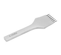 Aolidsive Punta per Pelle, Struttura in Acciaio, Efficiente Punzone per Pelle con 2 Denti per Progetti di Artigianato e Cucito (7 denti)