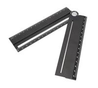 Aolidsive Righello Multiplo in Alluminio, Robusto Strumento di Misurazione Dell'angolo in Lega di Alluminio con Goniometro da 0 a 180 Gradi, per Disegnare Linee Linee Parallele e