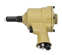 Aolidsive Rivettatrice Pneumatica Ad Aria Compressa a Doppio Martello, Utensile in Acciaio Legato per Rivettare Chiodi in Alluminio e Acciaio, velocità Regolabile per Un Lavoro Efficiente (Stile UE)