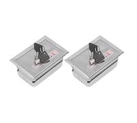 Aolidsive Scatola Interruttori a Chiave, Acciaio Inossidabile con Chiusura Facile, Serratura a Chiave da 2 Pezzi per Porta del Garage con Serranda Avvolgibile