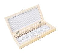 Aolidsive Scatola per Vetrini per Microscopio Custodia in Legno per Vetrini Preparati con Fibbia in Metallo, Contiene 50 23 X 10,6 X 3,5 Cm per Studenti, Insegnanti, Campioni di Biologia