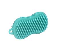 Aolidsive Scrubber per il Corpo in Silicone, Spazzola da Bagno Ergonomica con Doppi Lati per un'esfoliazione Delicata e un Massaggio del Cuoio Capelluto Sotto la Doccia (GREEN)