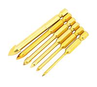 Aolidsive Set di 6 Punte da Trapano in Acciaio Ad Alta velocità, Strumenti di Precisione Durevoli per Forare Piastrelle in Ceramica, Vetro, Plastica, 3/4/5/6/8/10 Mm per Tutti i di Trapano