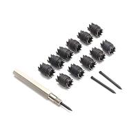 Aolidsive Set di Frese per Saldatura a Punti da 13 Pezzi, Bifacciale per Vari Materiali, Alta Efficienza per Utenti di Trapani Elettrici